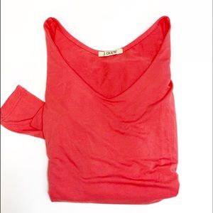 J. Crew Cotton Long Sleeve V-Neck Tee